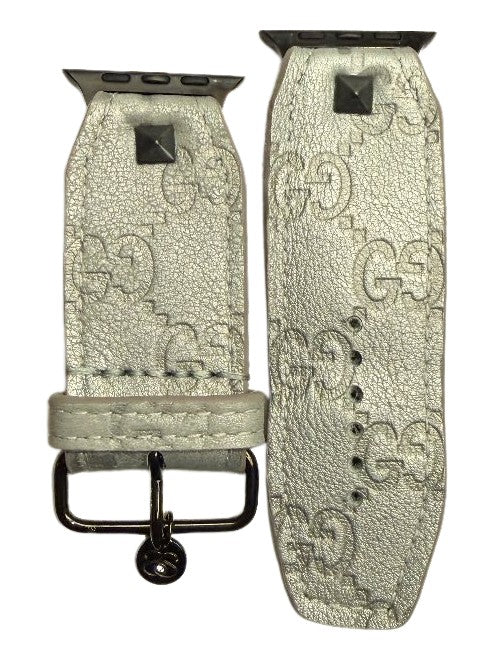 ReSpark*l - PIP Upcycled Silver GG with Quartz Grey sleek Sivella Watchband (Size 2, Apple watch 42-49mm)