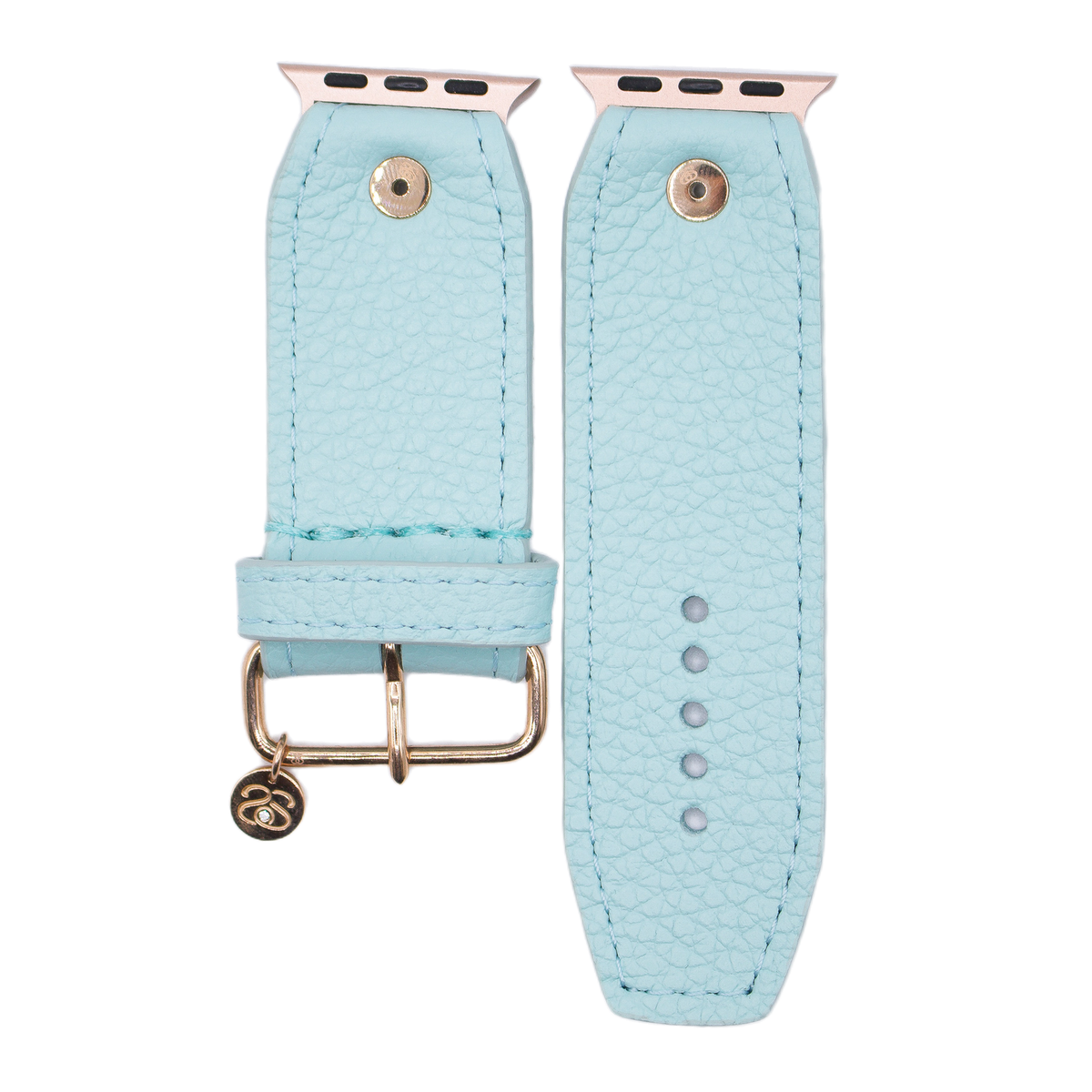 Spark*l Mint & White Leather Lace Print Sivella Apple Watch Band - Size 2 Apple-watch-band-astral-mint-  main image 3