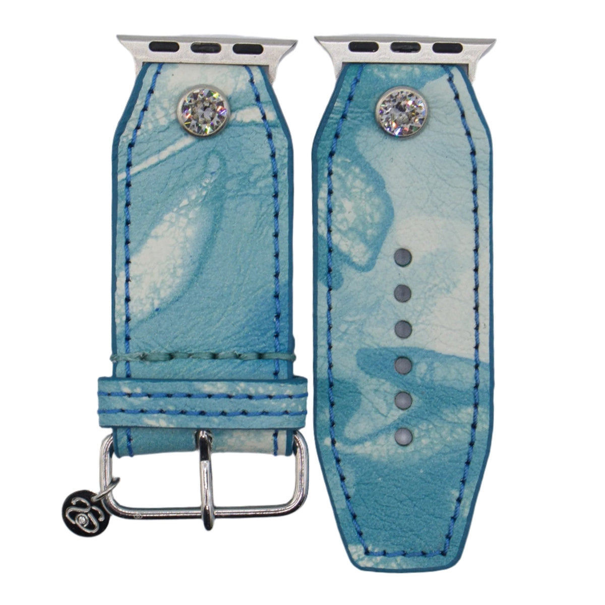 Blessing Band - Luxe Turquoise Shibori Sivella Watchband  display picture 3