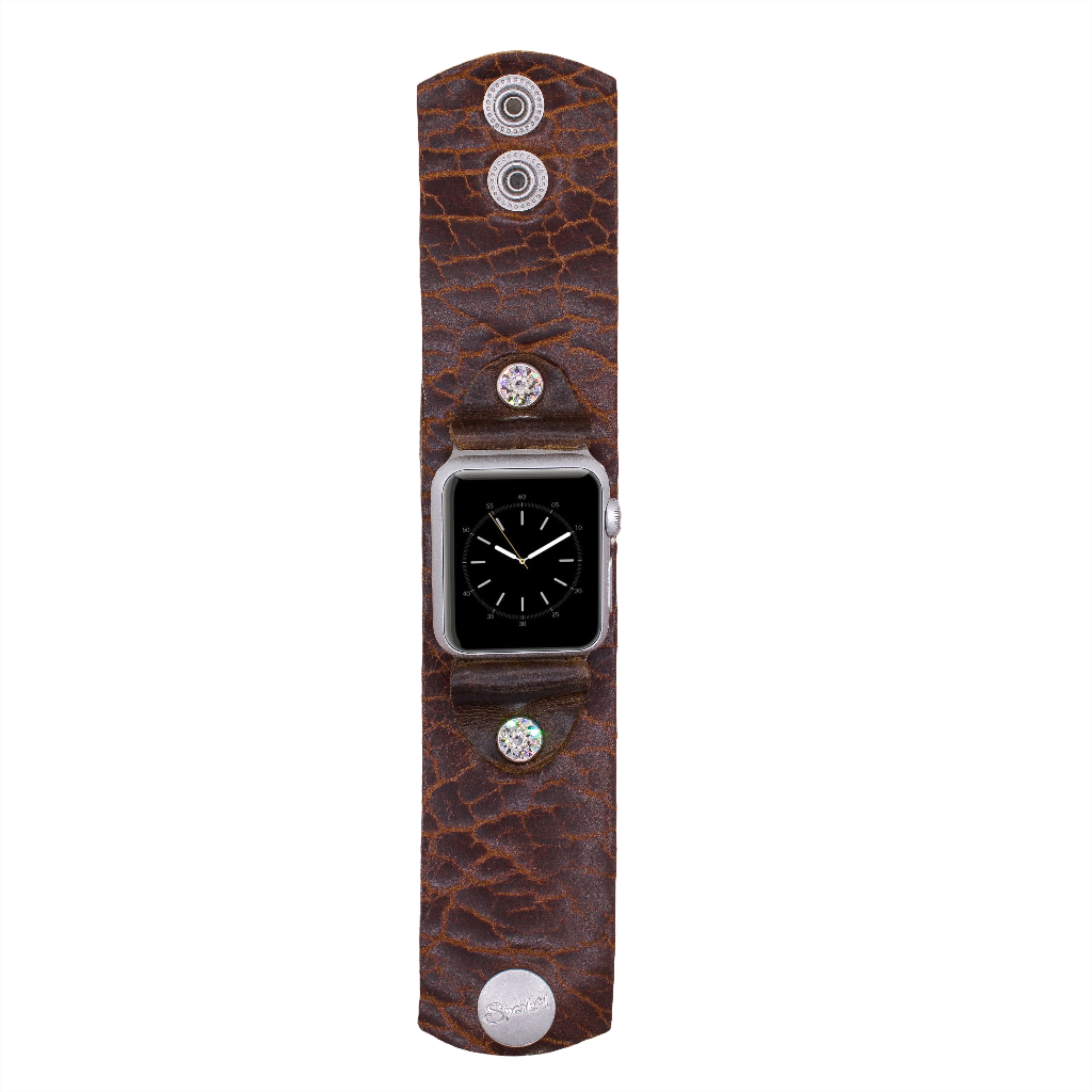 Classic Dark Brown Bison Customizable Watchband