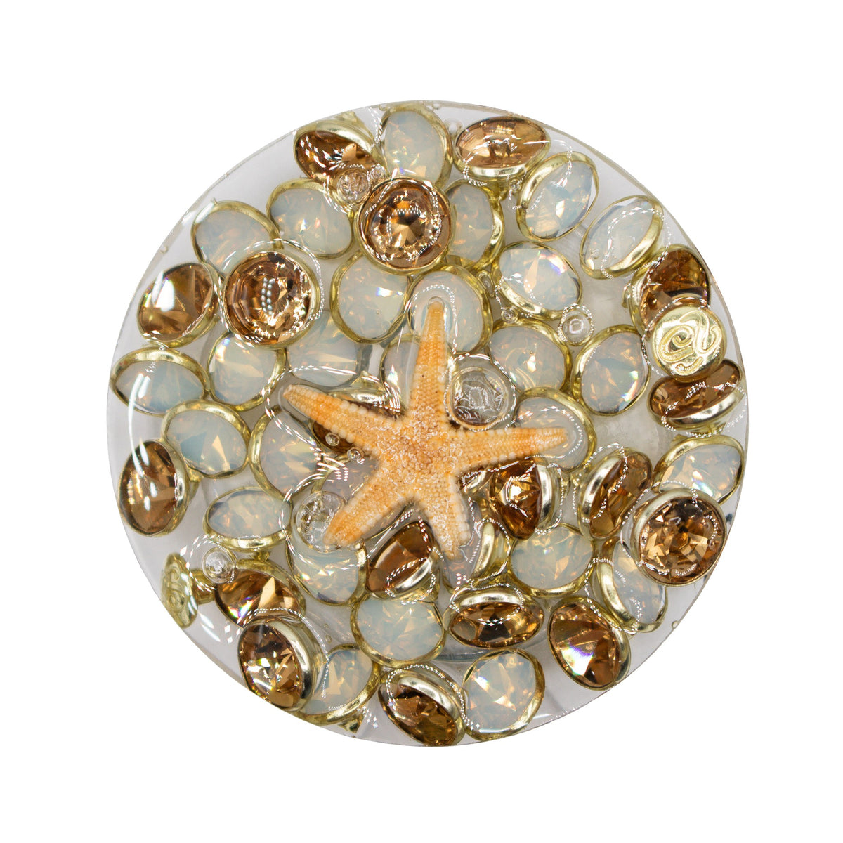 Spark*l XL Pop-Socket - White Opal & Colorado Topaz with Starfish