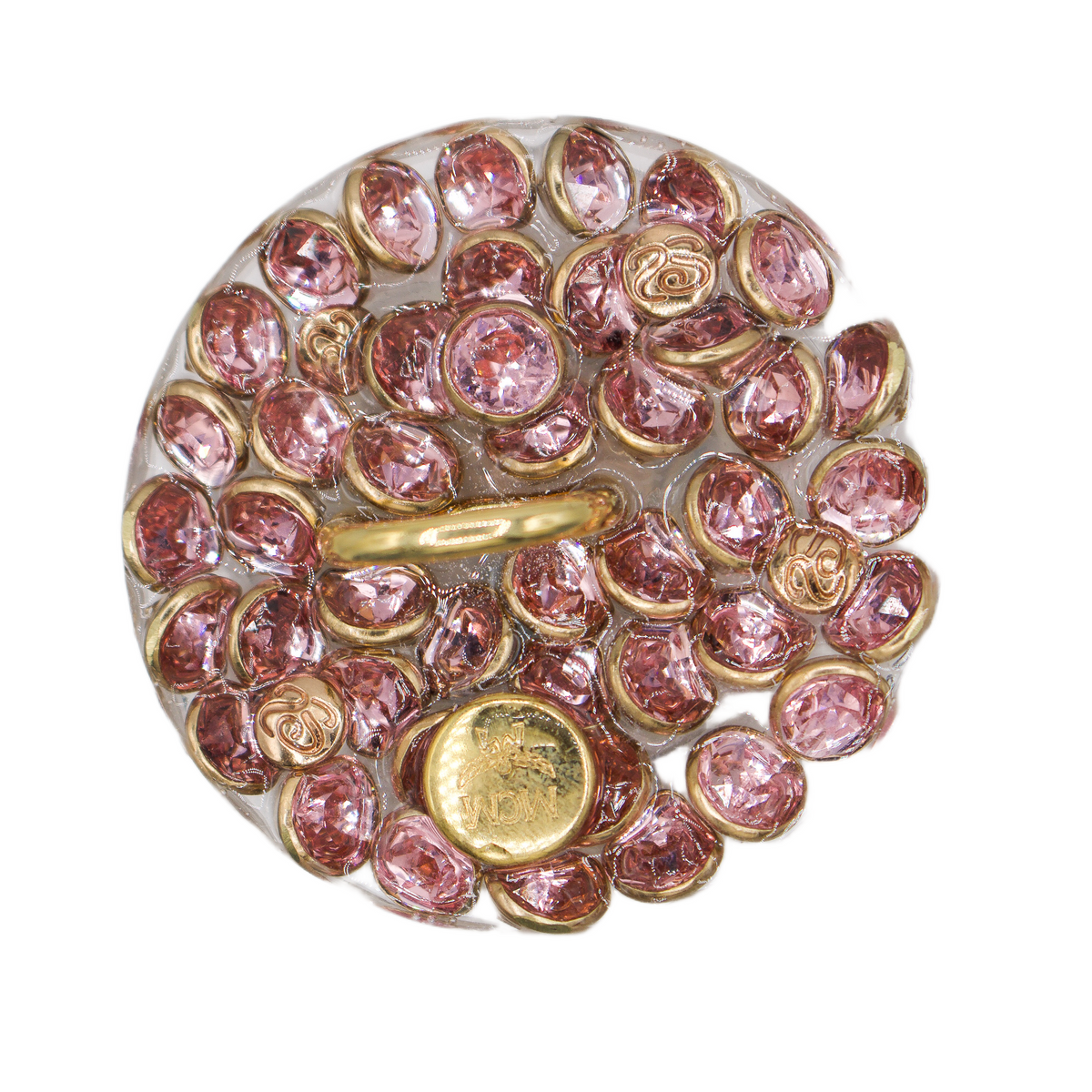 Spark*l XL Pop-Socket - Light Rose Crystals with MCM Button and Ring H