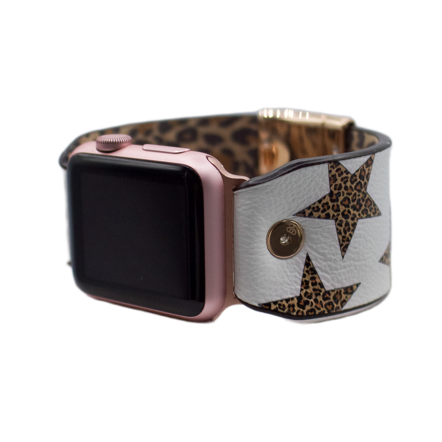 Leopard Stars on White Watchlet