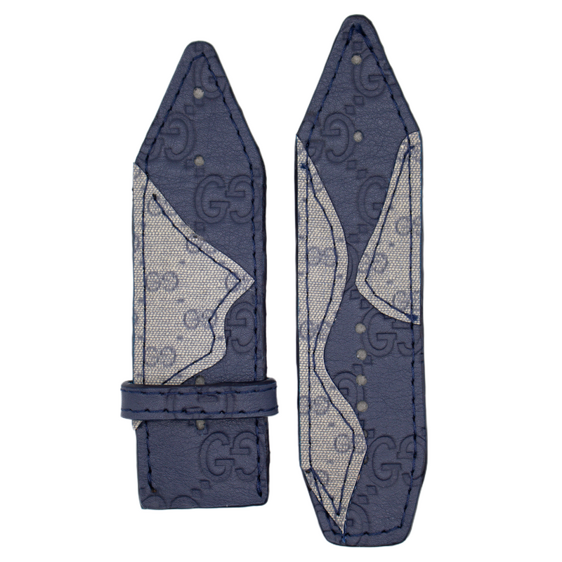 Re-Spark*l -  PIP Upcycled Custom Camo Midnight Navy GG & Blue Micro GG Sleek Sivella Watchband (Size 2, Apple Watch 42-49mm)