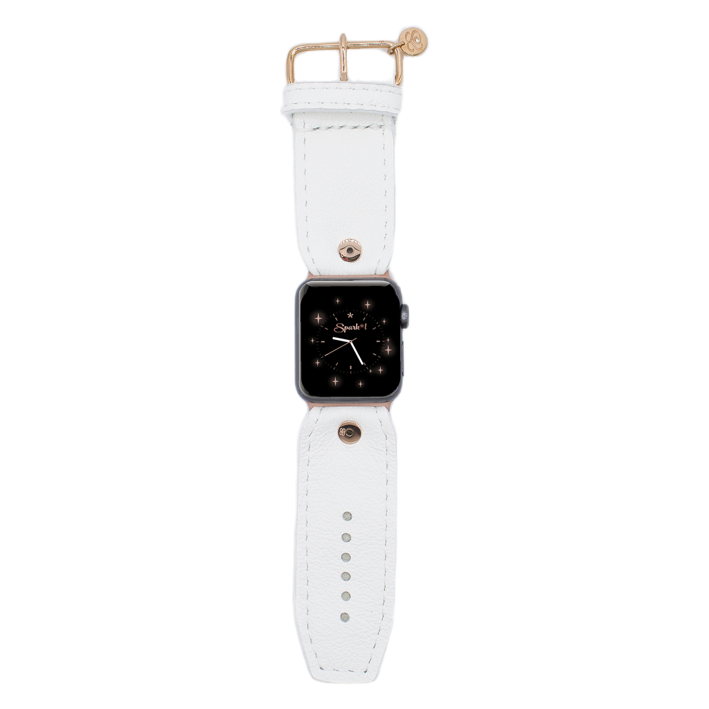 White Calfskin Sivella Watchband – Spark*l
