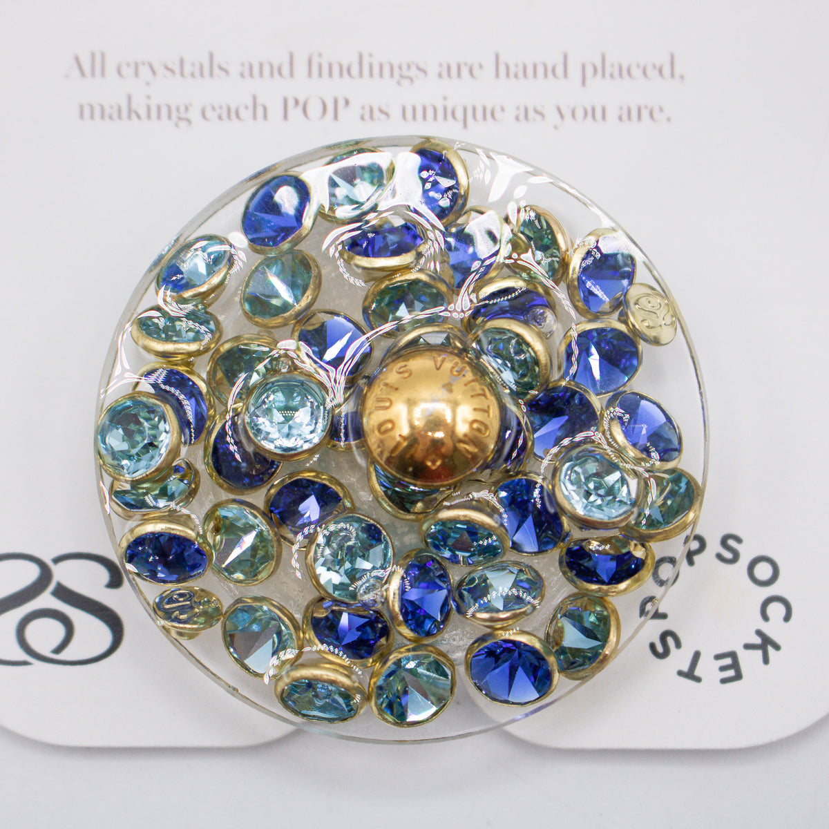 LOT #201 - Spark*l XL Pop-Socket - Aquamarine, Sapphire, LV Button