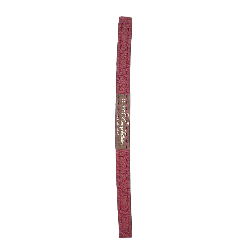 Re-Spark’l-  Upcycled Burgundy GG Gracie Bracelet with Custom Gucci Patch (Size 3)