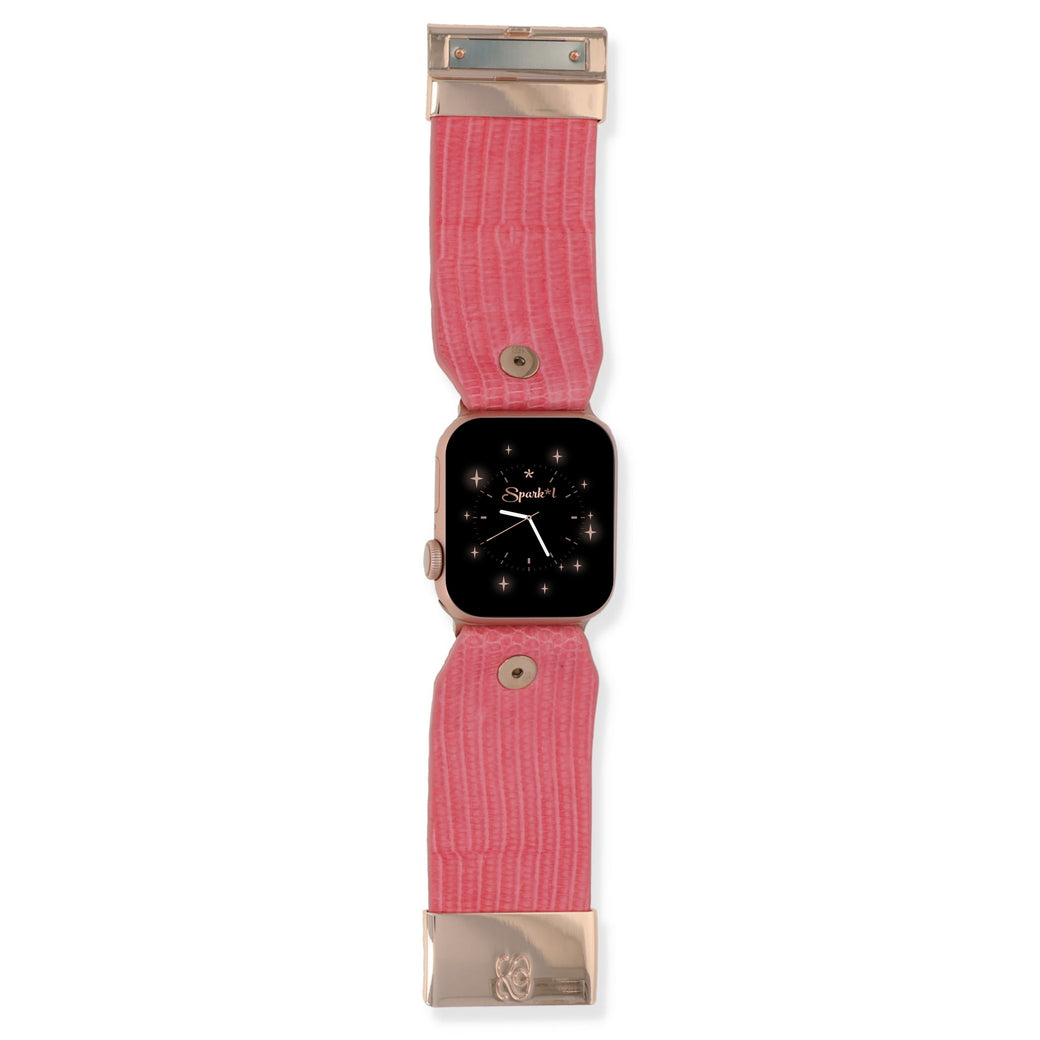 Genuine Bubblegum Lizard Watchlet in Bubblegum — front view