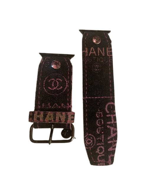 ReSpark*l - Upcycled Chanel Color Pop sleek sivella watchband (Size 3, Apple Watch 42-49mm)